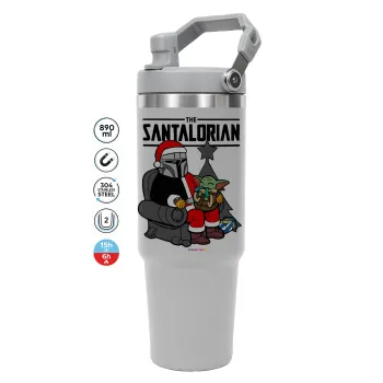 Star Wars Santalorian, ΓΚΡΙ χρώματος Θερμός Ανοξείδωτο 890ml (30oz) με χερούλι