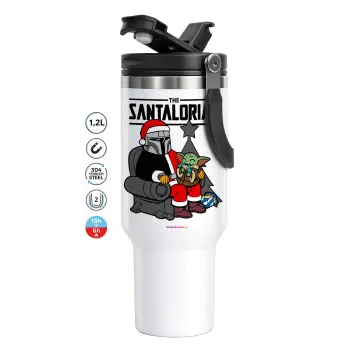 Star Wars Santalorian, Mega Tumbler με καπάκι, διπλού τοιχώματος (θερμό) 1,2L