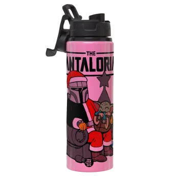 Star Wars Santalorian, Μεταλλικό παγούρι νερού με καπάκι ασφαλείας, αλουμινίου 850ml