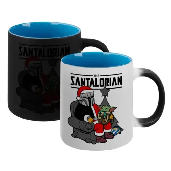 Star Wars Santalorian, Κούπα Μαγική εσωτερικό μπλε, κεραμική 330ml που αλλάζει χρώμα με το ζεστό ρόφημα