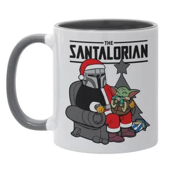 Star Wars Santalorian, Κούπα χρωματιστή γκρι, κεραμική, 330ml