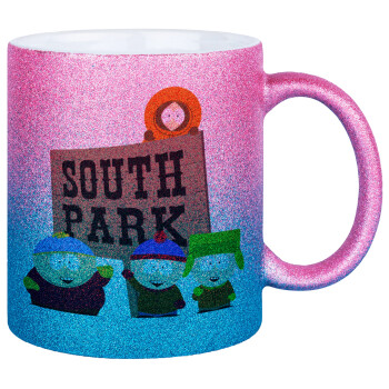 South Park, Κούπα Χρυσή/Μπλε Glitter, κεραμική, 330ml