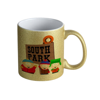 South Park, Κούπα Χρυσή Glitter που γυαλίζει, κεραμική, 330ml