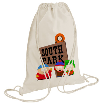 South Park, Backpack bag GYMBAG natural (28x40cm)