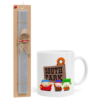 South Park, Easter Set, Ceramic Cup (330ml) & Easter aromatic flat candle (30cm) (GRAY)