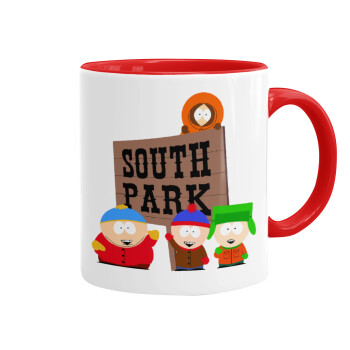 South Park, Κούπα χρωματιστή κόκκινη, κεραμική, 330ml