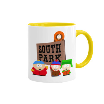 South Park, Κούπα χρωματιστή κίτρινη, κεραμική, 330ml