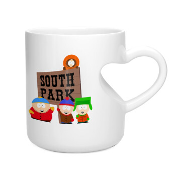 South Park, Κούπα καρδιά λευκή, κεραμική, 330ml