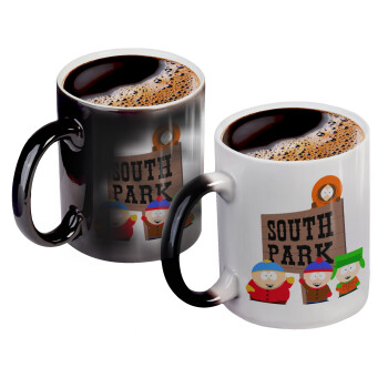 South Park, Color changing magic Mug, ceramic, 330ml when adding hot liquid inside, the black colour desappears (1 pcs)