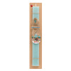Easter Set, wooden keychain & aromatic flat Easter candle (30cm) (TURQUOISE)
