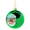 Green Christmas tree ornament ball 8cm