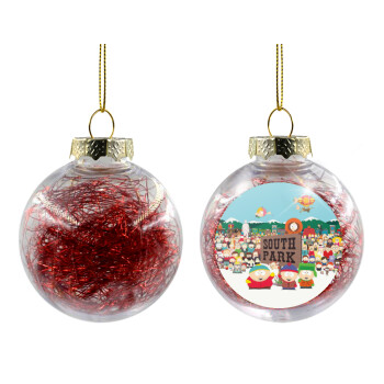 South Park, Transparent Christmas tree ball ornament with red filling 8cm