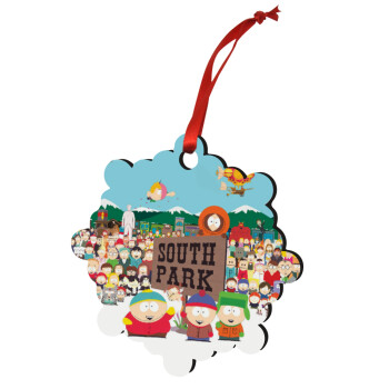 South Park, Christmas ornament snowflake wooden 7.5cm