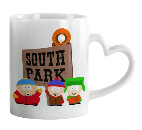 South Park — Mug heart handle, ceramic, 330ml