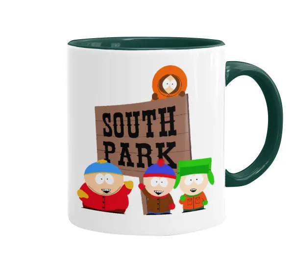 South Park — Κούπα χρωματιστή πράσινη, κεραμική, 330ml