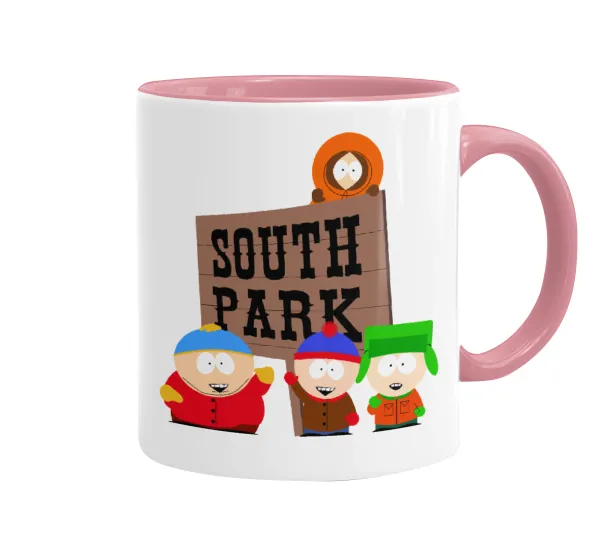 South Park — Κούπα χρωματιστή ροζ, κεραμική, 330ml