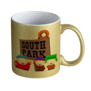 South Park, Κούπα Χρυσή Glitter που γυαλίζει, κεραμική, 330ml