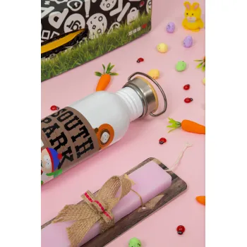 South Park, Πασχαλινή Λαμπάδα με παγούρι μεταλλικό (620ml, stainless steel) & κερί αρωματικό πλακέ (30cm) (ΡΟΖ)