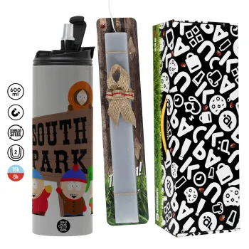 South Park, Πασχαλινή Λαμπάδα με Travel Tumbler θερμό (600ml, BPA free) & κερί αρωματικό πλακέ (30cm) (ΓΚΡΙ)