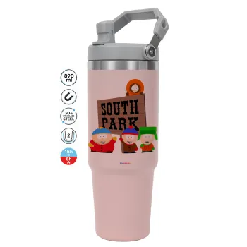 South Park, ΡΟΖ χρώματος Θερμός Ανοξείδωτο 890ml (30oz) με χερούλι