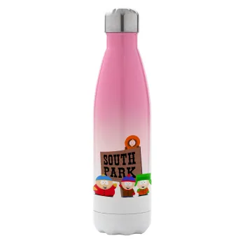 South Park, Metal mug thermos Pink/White (Stainless steel), double wall, 500ml