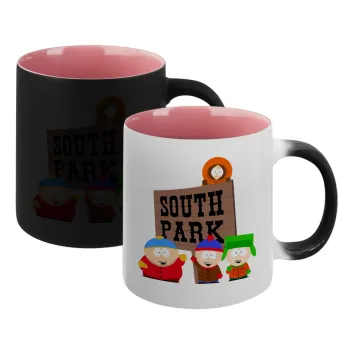 South Park, Κούπα Μαγική εσωτερικό ΡΟΖ, κεραμική 330ml που αλλάζει χρώμα με το ζεστό ρόφημα