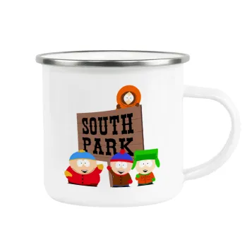 South Park, Metallic enamel cup white 360ml