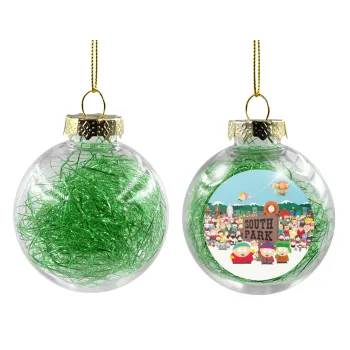 South Park, Transparent Christmas tree ball ornament with green filling 8cm