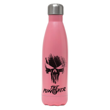 The punisher, Metal mug thermos Pink Mat (Stainless steel), double wall, 500ml