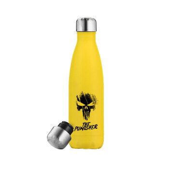 The punisher, Yellow Stainless Steel Metallic Thermos, double-walled, 500ml