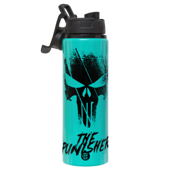 The punisher, Metallic water bottle with safety lid, 850ml aluminum