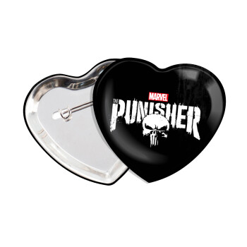 The punisher, Κονκάρδα παραμάνα καρδιά (57x52mm)