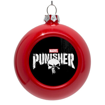 The punisher, Red Christmas tree ornament bauble 8cm