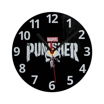 The punisher, Ρολόι τοίχου γυάλινο (20cm)