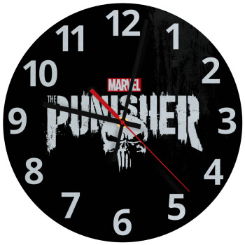 The punisher, Ρολόι τοίχου γυάλινο (30cm)