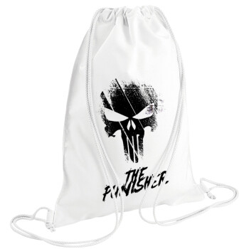 The punisher, Backpack pouch GYMBAG white (28x40cm)