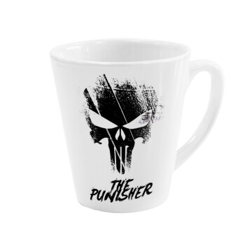 The punisher, Κούπα κωνική Latte Λευκή, κεραμική, 300ml
