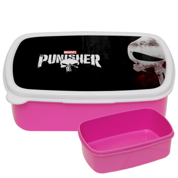The punisher, ΡΟΖ παιδικό δοχείο φαγητού (lunchbox) πλαστικό (BPA-FREE) Lunch Βox M18 x Π13 x Υ6cm