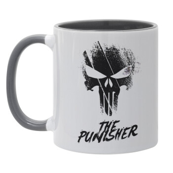 The punisher, Mug colored grey, ceramic, 330ml