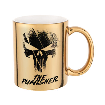 The punisher, Mug ceramic, gold mirror, 330ml