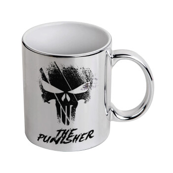 The punisher, Mug ceramic, silver mirror, 330ml