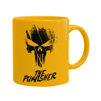 The punisher, Κούπα, κεραμική κίτρινη, 330ml