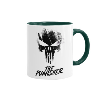 The punisher, Mug colored green, ceramic, 330ml