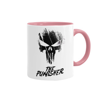 The punisher, Mug colored pink, ceramic, 330ml