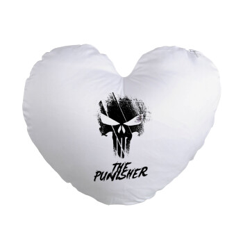 The punisher, Μαξιλάρι καναπέ καρδιά 40x40cm περιέχεται το  γέμισμα