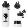 Metal water bottle with safety cap, aluminum 850ml