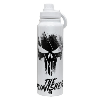 The punisher, 1L Stainless Steel Thermal Bottle with Phone Holder & Double Wall Insulation