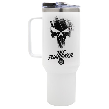 The punisher, Mega Stainless steel Tumbler with lid, double wall 1,2L