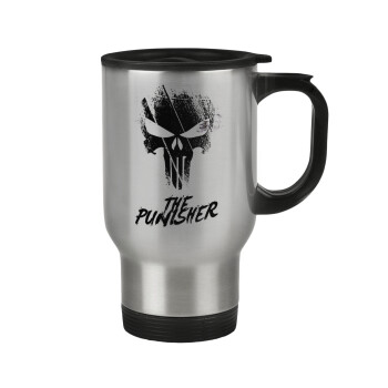 The punisher, Stainless steel travel mug with lid, double wall 450ml