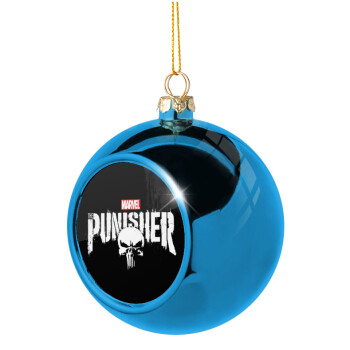 The punisher, Χριστουγεννιάτικη μπάλα δένδρου Μπλε 8cm